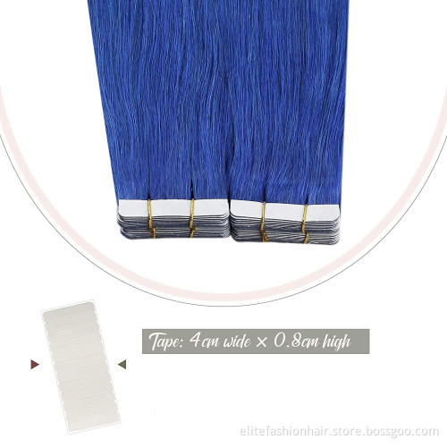 Colored High quality Human Hair Extensions Soft Straight Colored Remy Tape in human Hair Extensions tape weft hair extensions